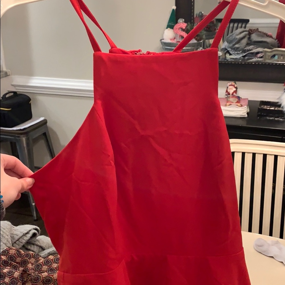 Lulus red fit and flare dress